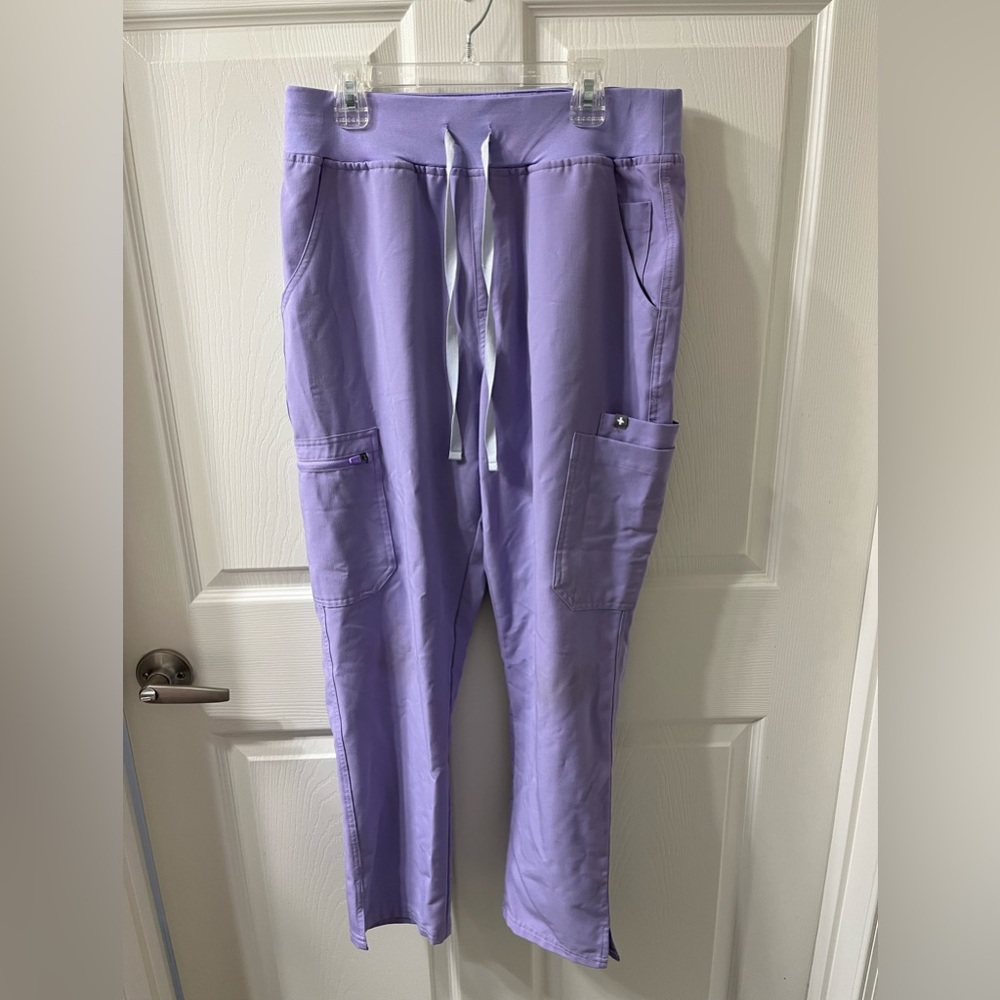 Figs high waisted lavender dew Yola scrub pants
